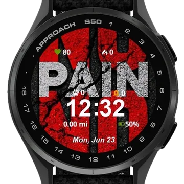 No Pain Garmin watch face preview