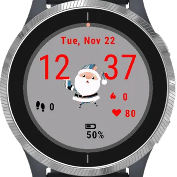 Noel Santa Garmin watch face preview