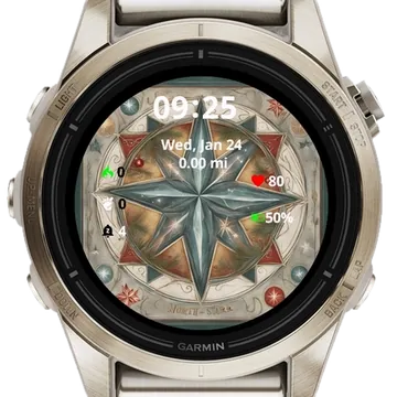 North Star Noel Magic Garmin watch face preview