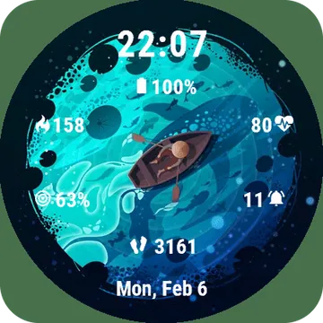 Ocean Garmin watch face preview
