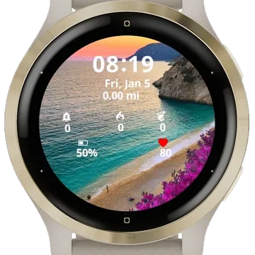 Ocean View Garmin watch face preview