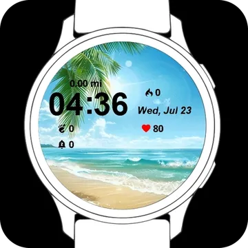 Ocean Waves Garmin watch face preview