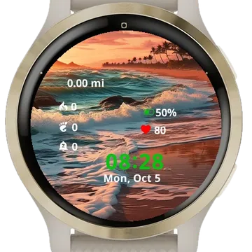 Ocean Garmin watch face preview