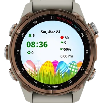 Oeufs De Paques En Herbe Garmin watch face preview