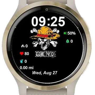 One Piece Garmin watch face preview