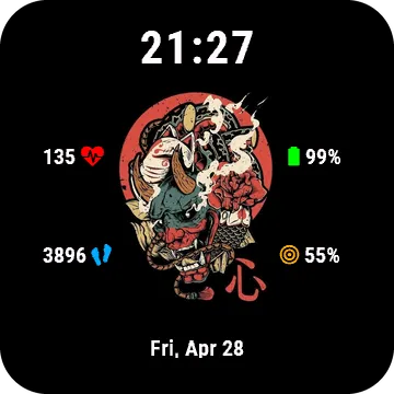 Onimusha Garmin watch face preview