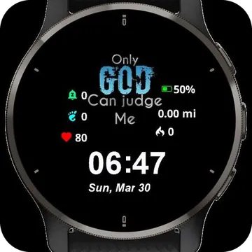 Only God Can Judge Me Garmin watch face preview