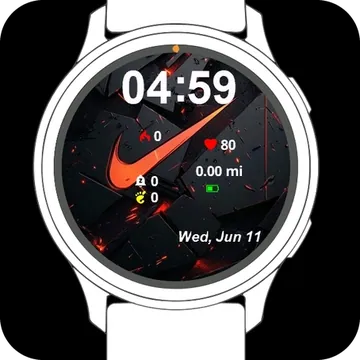 Orange Nike Garmin watch face preview