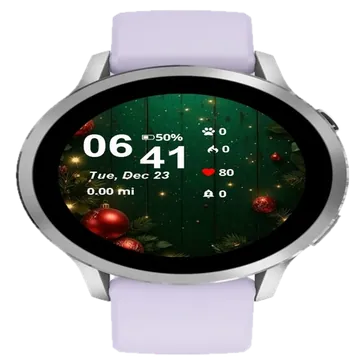 Ornaments Green Garmin watch face preview