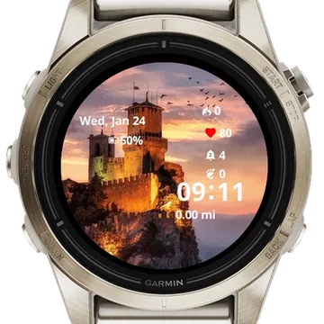 OUT ON THE ROAD OF DISCOVERY Garmin watch face preview