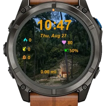 Outdoor Area Trees Rocks Garmin watch face preview