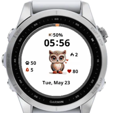 Owl Garmin watch face preview