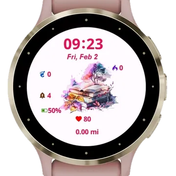 Paint Books Garmin watch face preview