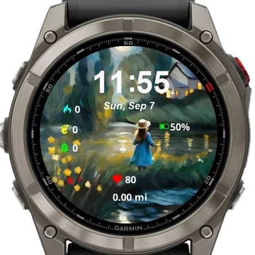 Painted Picture Garmin watch face preview