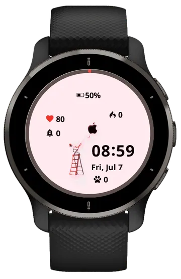 Painting Apple Garmin watch face preview