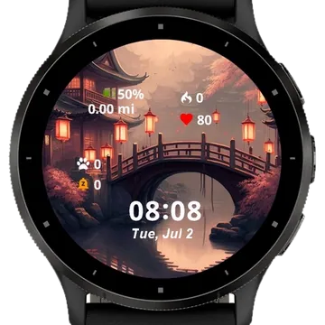 Painting Bridge Garmin watch face preview