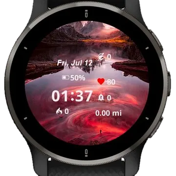 Painting Deer In Forest Garmin watch face preview