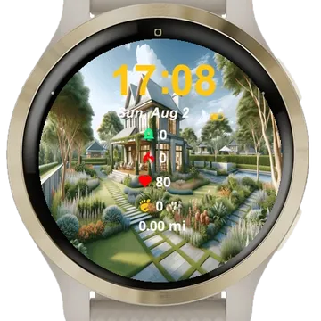 Painting House Middle Garden Garmin watch face preview