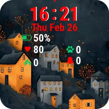 Painting Houses Garmin watch face preview