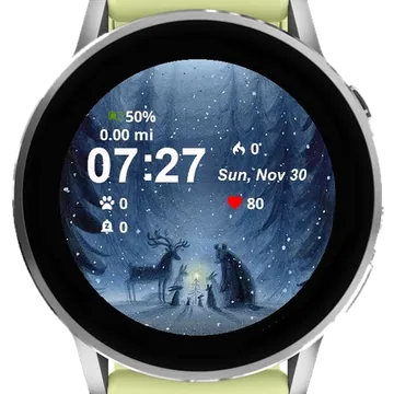 Painting Man Woman Garmin watch face preview
