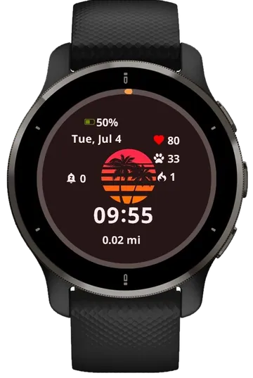 Palm Tree Garmin watch face preview