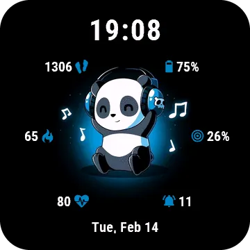 Pandabanger Garmin watch face preview