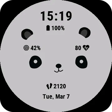 Pandaface Garmin watch face preview