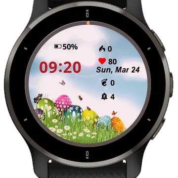 Pasqua in erba Garmin watch face preview