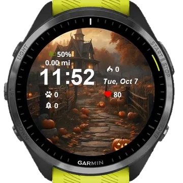 Path Halloween Garmin watch face preview