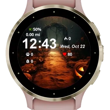 Path Halloween Garmin watch face preview