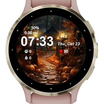 Path Halloween Garmin watch face preview