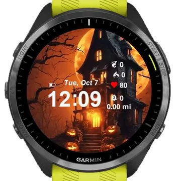 Path Pumpkins Garmin watch face preview