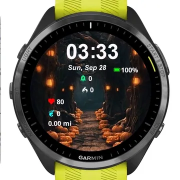 Path Pumpkins Garmin watch face preview