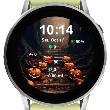 Path Pumpkins Garmin watch face preview