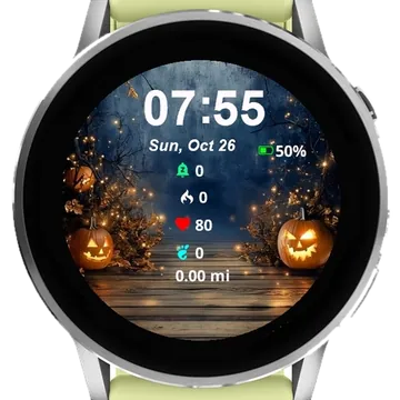 Path Pumpkins Garmin watch face preview