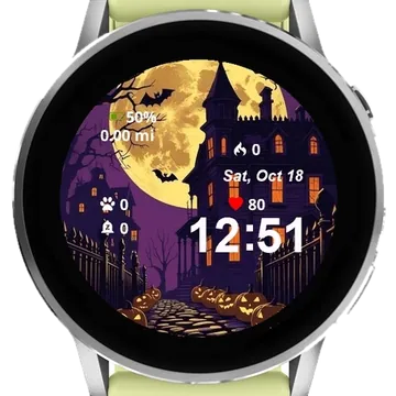 Path Pumpkins Garmin watch face preview