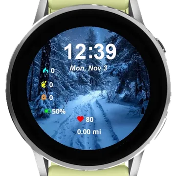 Path Snow Garmin watch face preview