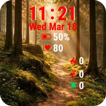 Path Through Forest Garmin watch face preview