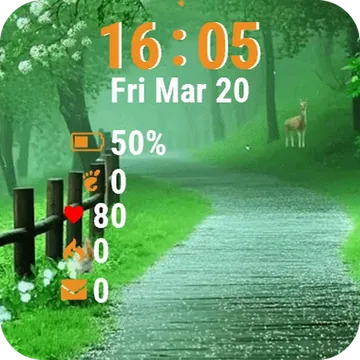 Path Through Forest Garmin watch face preview