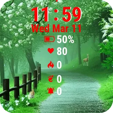 Path Trough Forest Garmin watch face preview