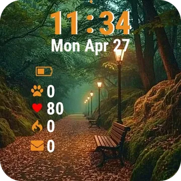Path Woods Lamp Garmin watch face preview
