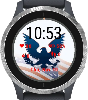 Patriotic Eagle Garmin watch face preview