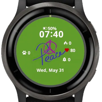 Peace Garmin watch face preview