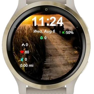 Peaceful Garmin watch face preview