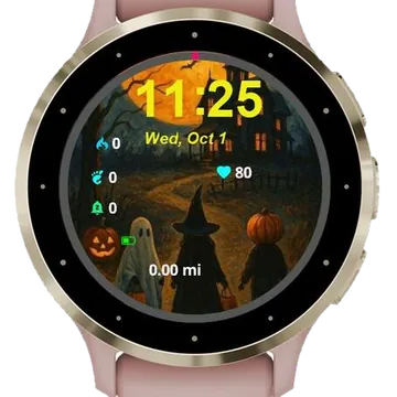 People Halloween Garmin watch face preview