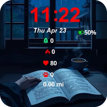Person Reading Book Garmin watch face preview