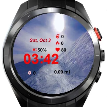 Person Walking Up Side Mountain Garmin watch face preview