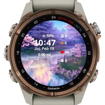 Petal Paradise Garmin watch face preview