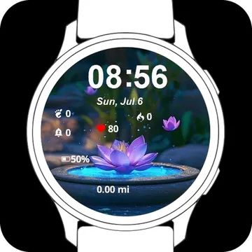 Petals of Peace Garmin watch face preview