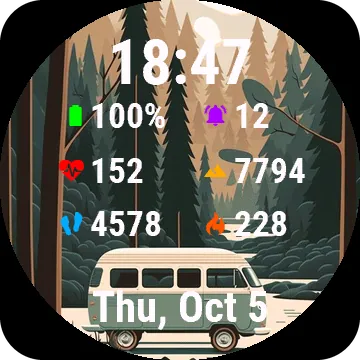 Picnic Garmin watch face preview